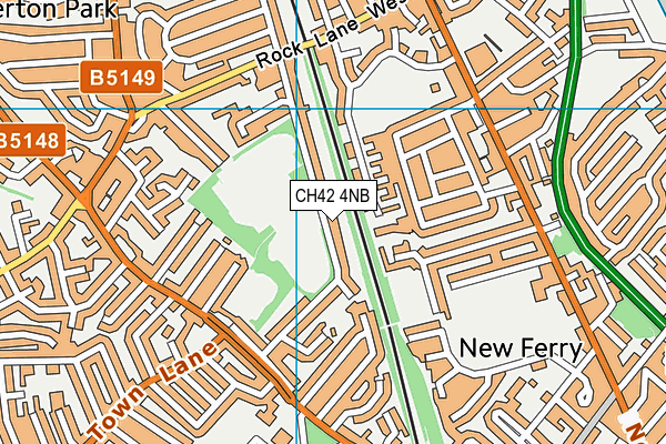 CH42 4NB map - OS VectorMap District (Ordnance Survey)