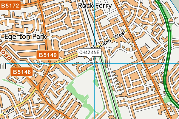 CH42 4NE map - OS VectorMap District (Ordnance Survey)