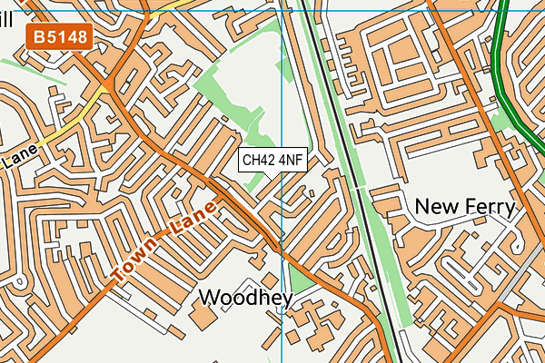 CH42 4NF map - OS VectorMap District (Ordnance Survey)