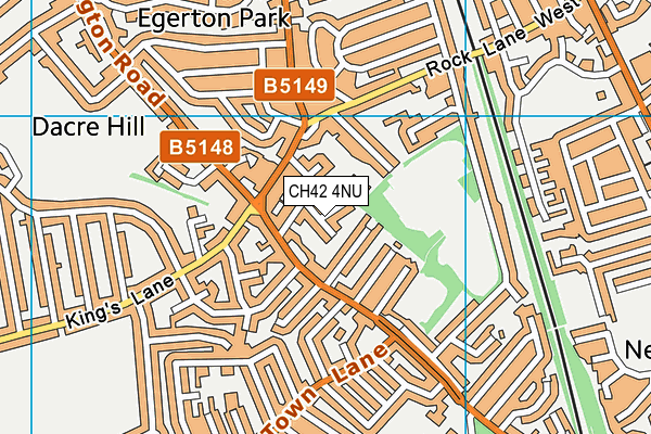 CH42 4NU map - OS VectorMap District (Ordnance Survey)