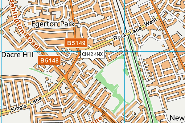 CH42 4NX map - OS VectorMap District (Ordnance Survey)