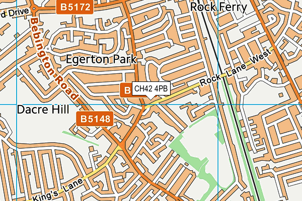 CH42 4PB map - OS VectorMap District (Ordnance Survey)