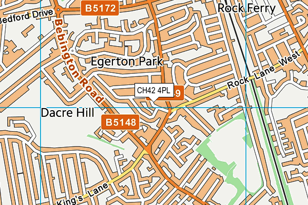 CH42 4PL map - OS VectorMap District (Ordnance Survey)