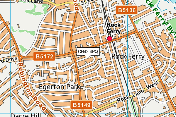 Byrne Avenue Baths map (CH42 4PQ) - OS VectorMap District (Ordnance Survey)