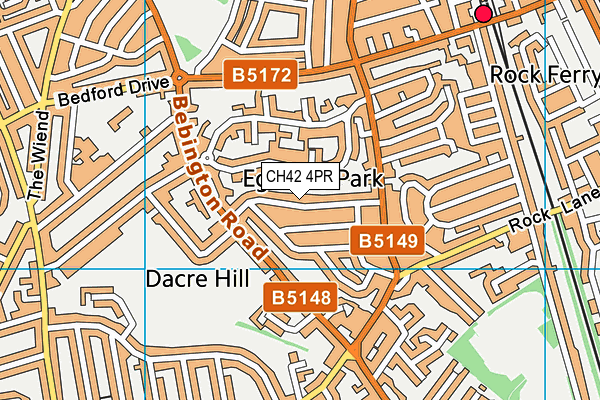CH42 4PR map - OS VectorMap District (Ordnance Survey)