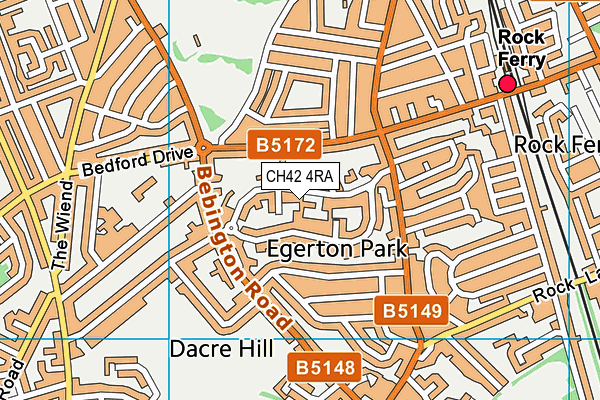 CH42 4RA map - OS VectorMap District (Ordnance Survey)