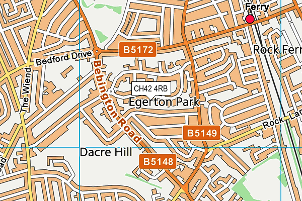 CH42 4RB map - OS VectorMap District (Ordnance Survey)