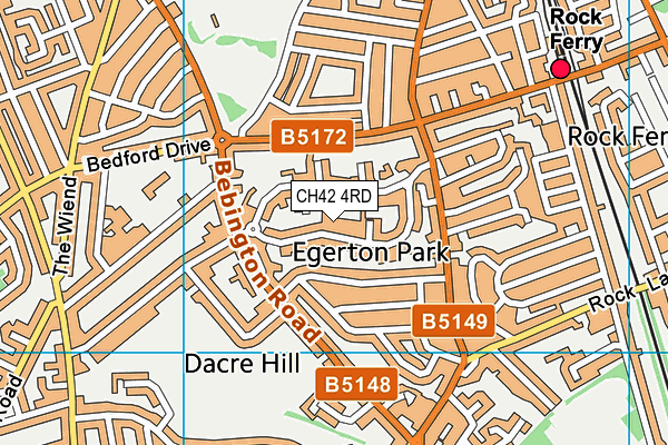 CH42 4RD map - OS VectorMap District (Ordnance Survey)
