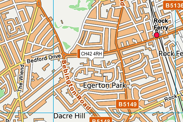 CH42 4RH map - OS VectorMap District (Ordnance Survey)