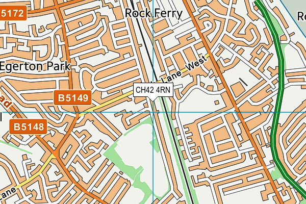 CH42 4RN map - OS VectorMap District (Ordnance Survey)