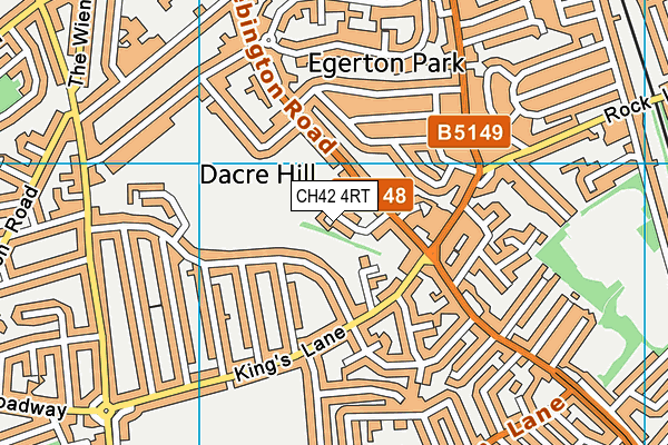 CH42 4RT map - OS VectorMap District (Ordnance Survey)