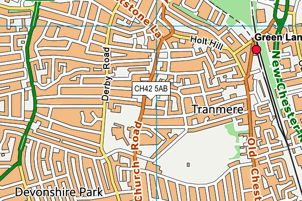 CH42 5AB map - OS VectorMap District (Ordnance Survey)