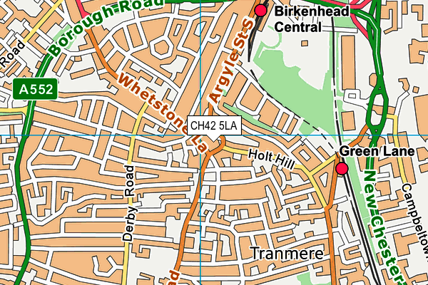 CH42 5LA map - OS VectorMap District (Ordnance Survey)