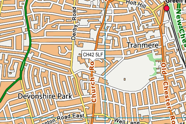 CH42 5LF map - OS VectorMap District (Ordnance Survey)