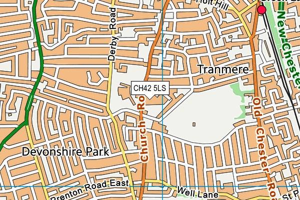 CH42 5LS map - OS VectorMap District (Ordnance Survey)