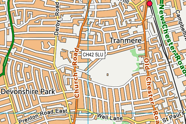 CH42 5LU map - OS VectorMap District (Ordnance Survey)