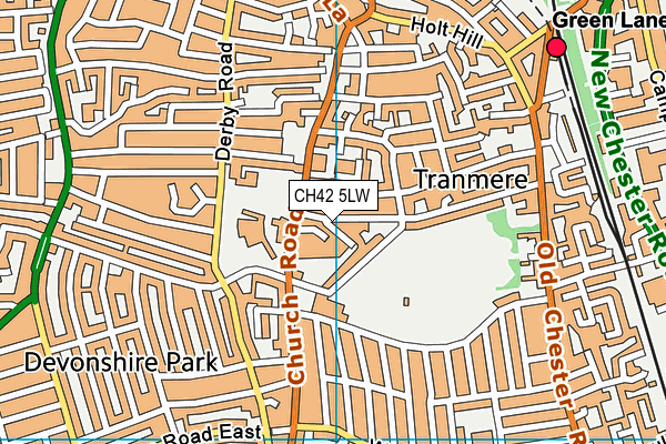 CH42 5LW map - OS VectorMap District (Ordnance Survey)