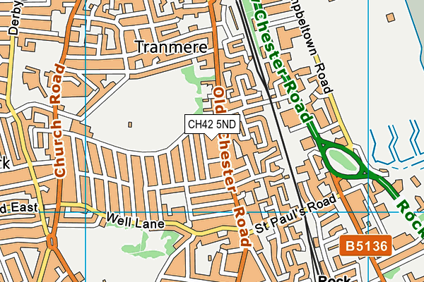 CH42 5ND map - OS VectorMap District (Ordnance Survey)