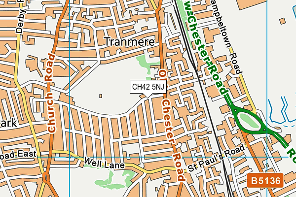 CH42 5NJ map - OS VectorMap District (Ordnance Survey)