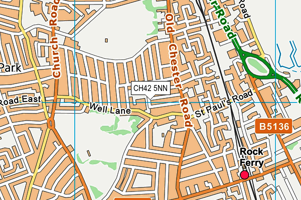 CH42 5NN map - OS VectorMap District (Ordnance Survey)