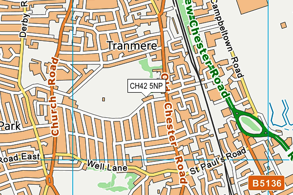 CH42 5NP map - OS VectorMap District (Ordnance Survey)