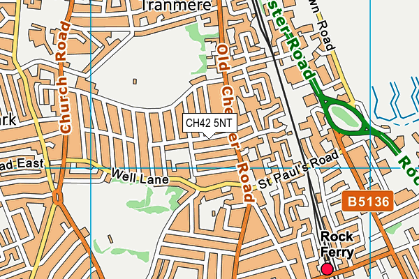 CH42 5NT map - OS VectorMap District (Ordnance Survey)