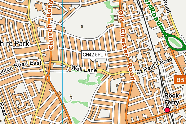 CH42 5PL map - OS VectorMap District (Ordnance Survey)