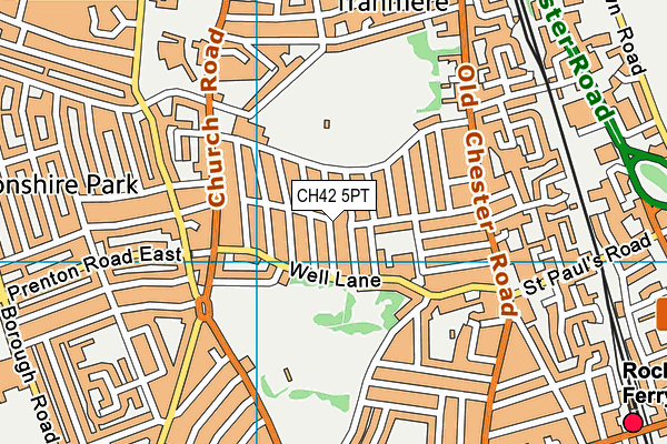 CH42 5PT map - OS VectorMap District (Ordnance Survey)