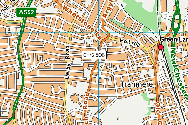 CH42 5QB map - OS VectorMap District (Ordnance Survey)