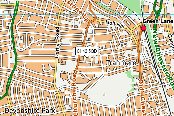 CH42 5QD map - OS VectorMap District (Ordnance Survey)