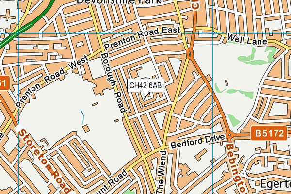 CH42 6AB map - OS VectorMap District (Ordnance Survey)