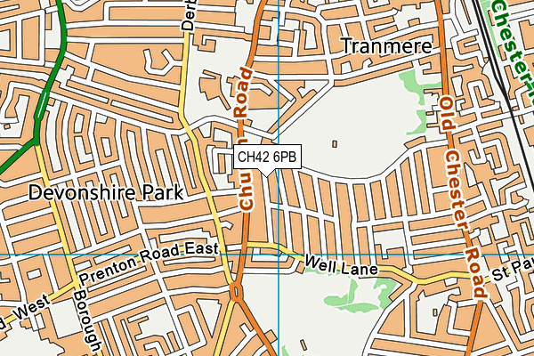 CH42 6PB map - OS VectorMap District (Ordnance Survey)