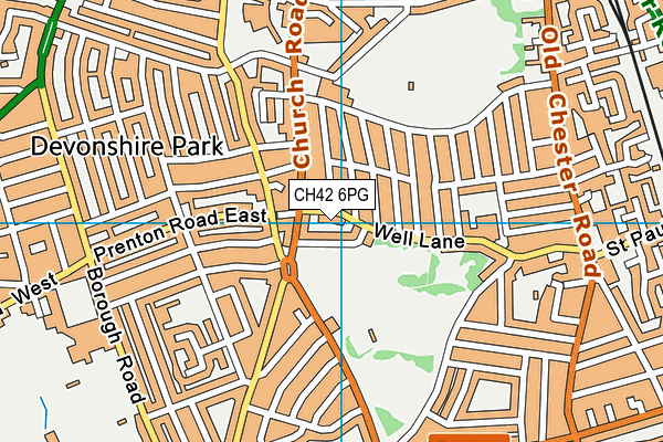 CH42 6PG map - OS VectorMap District (Ordnance Survey)