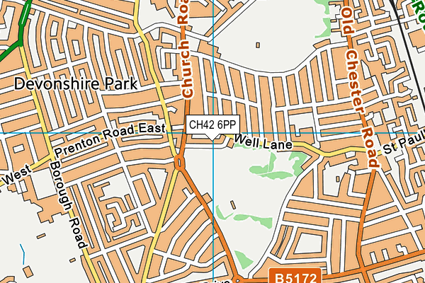 CH42 6PP map - OS VectorMap District (Ordnance Survey)