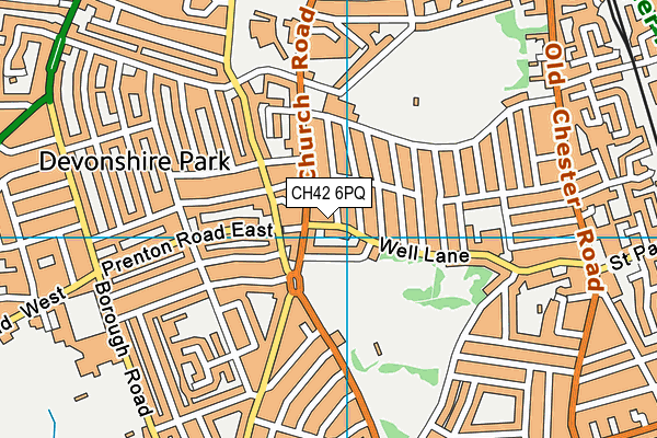 CH42 6PQ map - OS VectorMap District (Ordnance Survey)