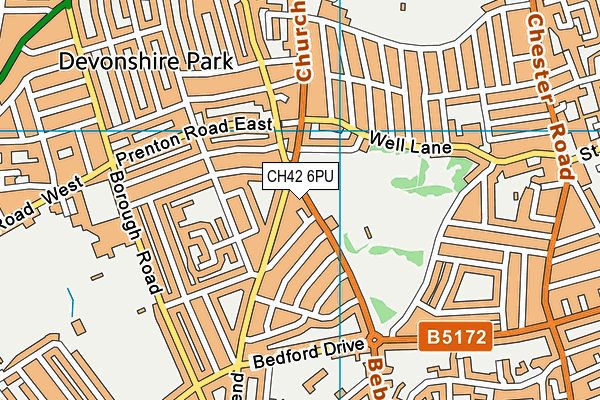 CH42 6PU map - OS VectorMap District (Ordnance Survey)