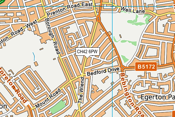 CH42 6PW map - OS VectorMap District (Ordnance Survey)