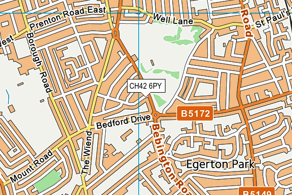 CH42 6PY map - OS VectorMap District (Ordnance Survey)