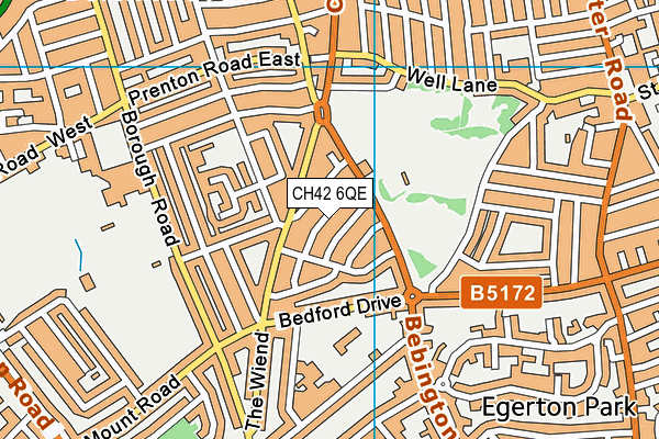 CH42 6QE map - OS VectorMap District (Ordnance Survey)