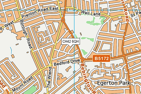 CH42 6QH map - OS VectorMap District (Ordnance Survey)