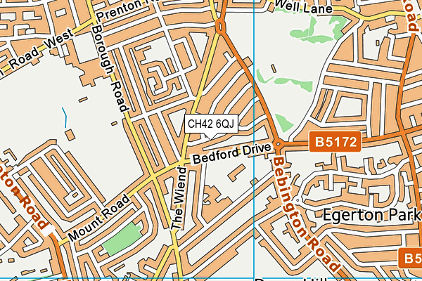 CH42 6QJ map - OS VectorMap District (Ordnance Survey)