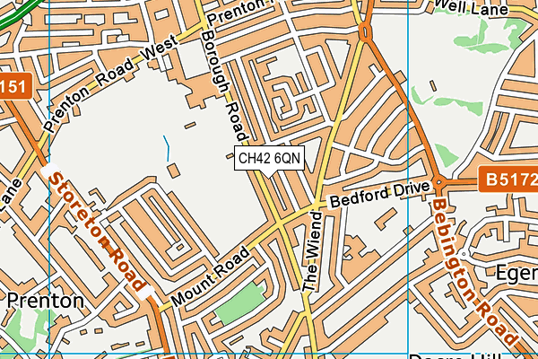 CH42 6QN map - OS VectorMap District (Ordnance Survey)