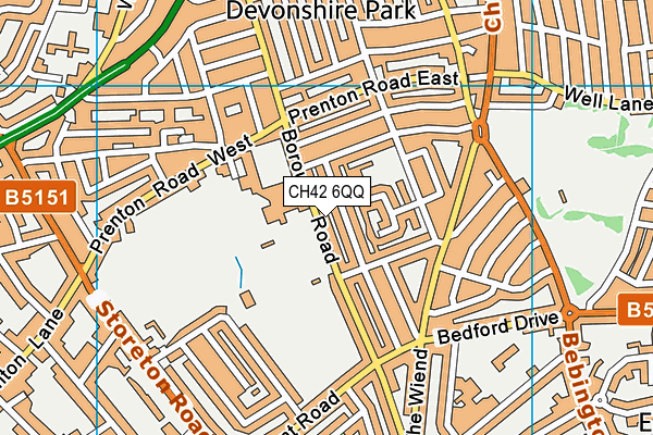 CH42 6QQ map - OS VectorMap District (Ordnance Survey)