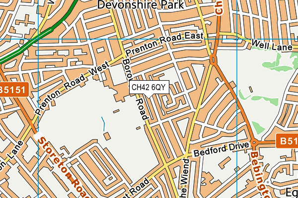 CH42 6QY map - OS VectorMap District (Ordnance Survey)