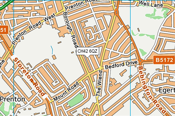 CH42 6QZ map - OS VectorMap District (Ordnance Survey)