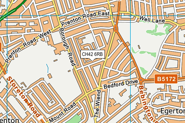 CH42 6RB map - OS VectorMap District (Ordnance Survey)