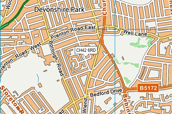 CH42 6RD map - OS VectorMap District (Ordnance Survey)