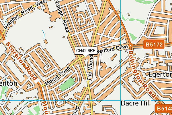 CH42 6RE map - OS VectorMap District (Ordnance Survey)