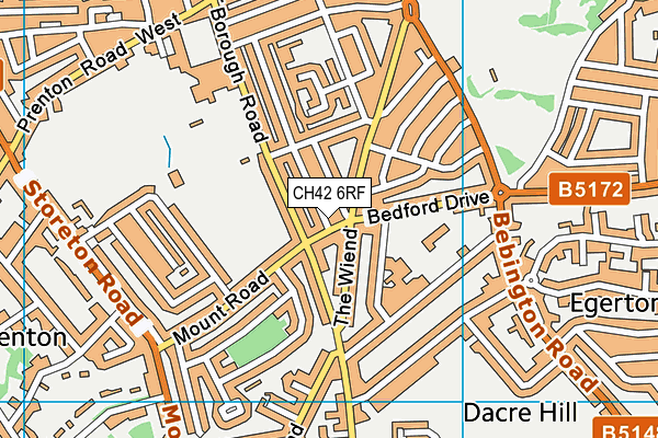 CH42 6RF map - OS VectorMap District (Ordnance Survey)