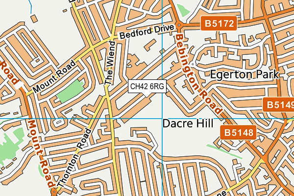 CH42 6RG map - OS VectorMap District (Ordnance Survey)